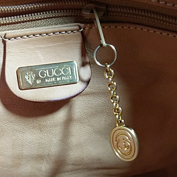 VINTAGE GUCCI Canvas & leather Bag - Picture 7 of 8